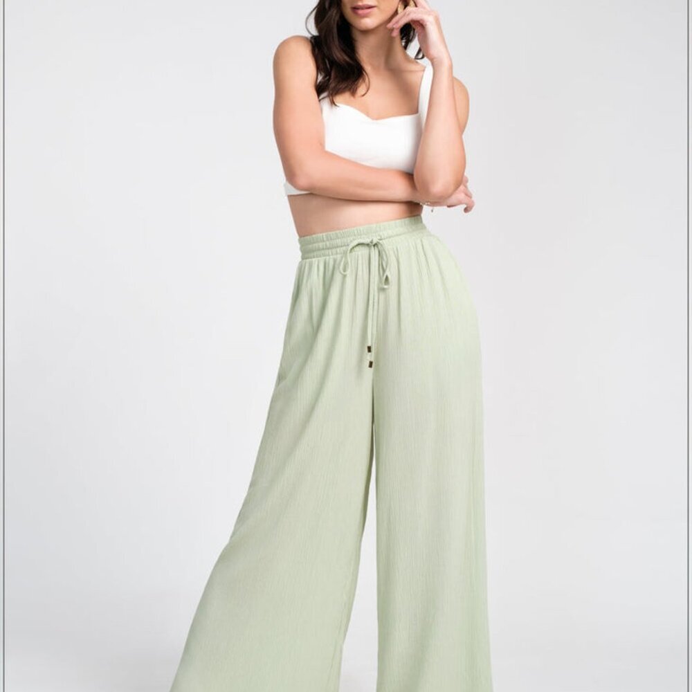 Marsh Landing Women's PM Sage Wide Leg Elastic Waist Drawstring Soft Sweatpants